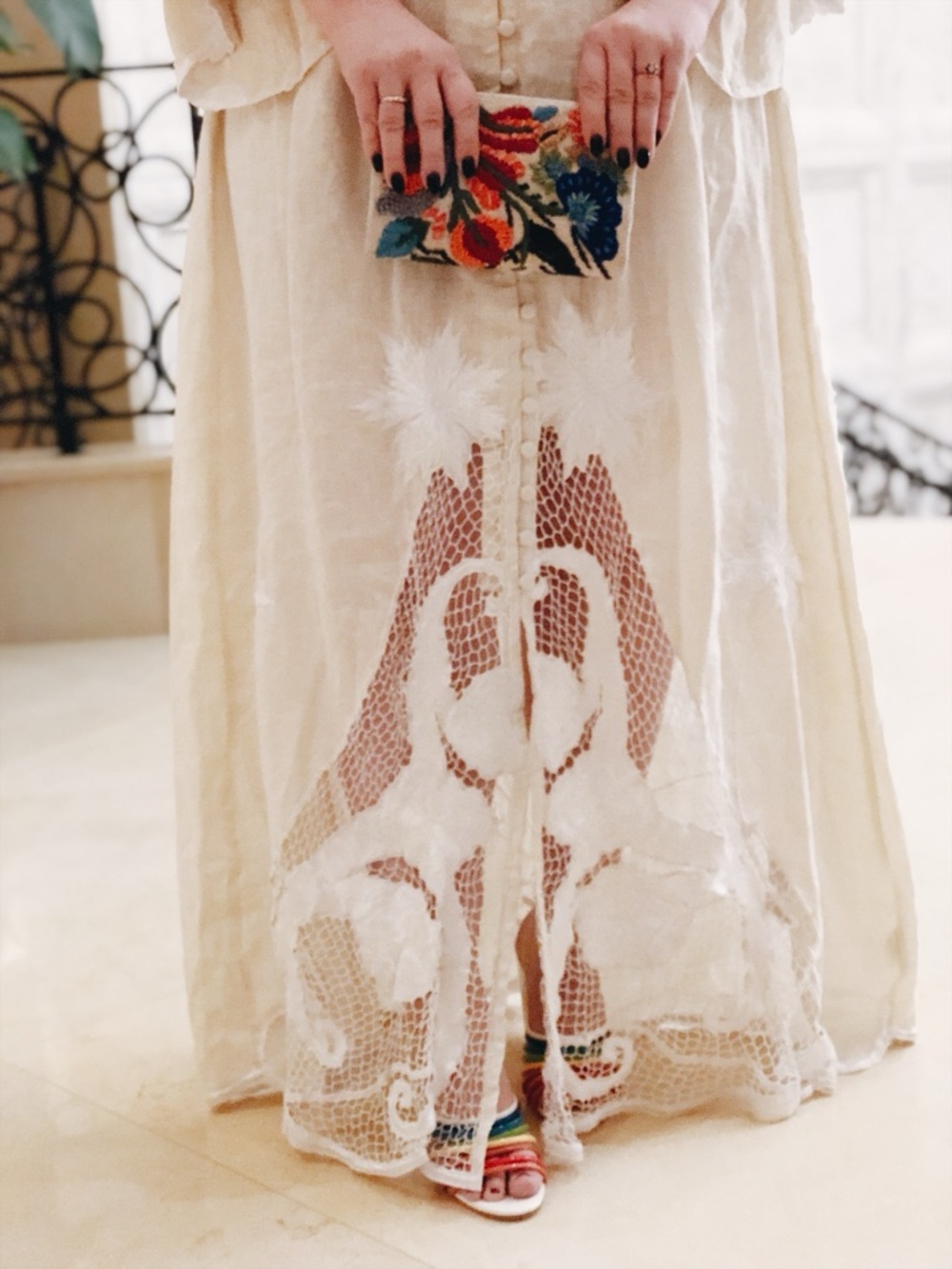 Fillyboo Cream Lace-Embroidered Dress - Picture 14 of 14